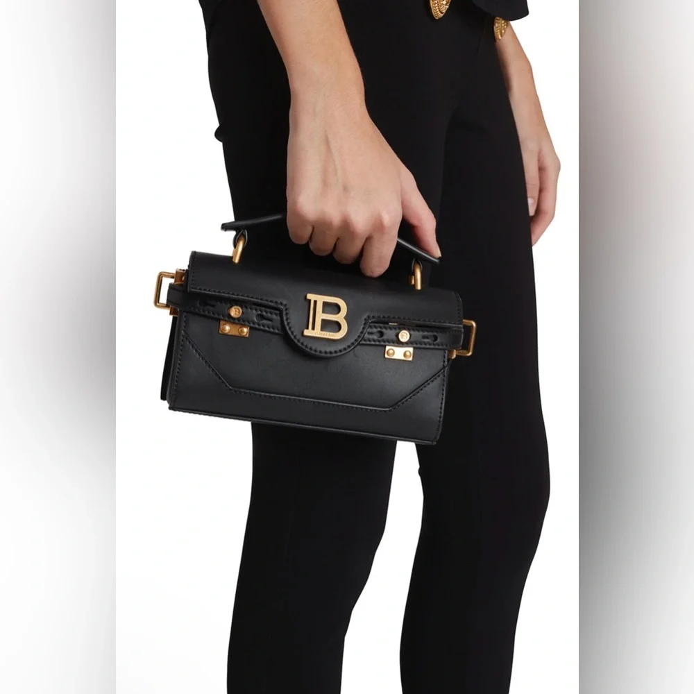 Balmain NWT BBuzz 19 Shoulder Bag in Smooth Leather - Picture 5 of 11